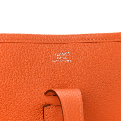 Hermes Taurillon Clemence Evelyne III PM Orange 6 of 10