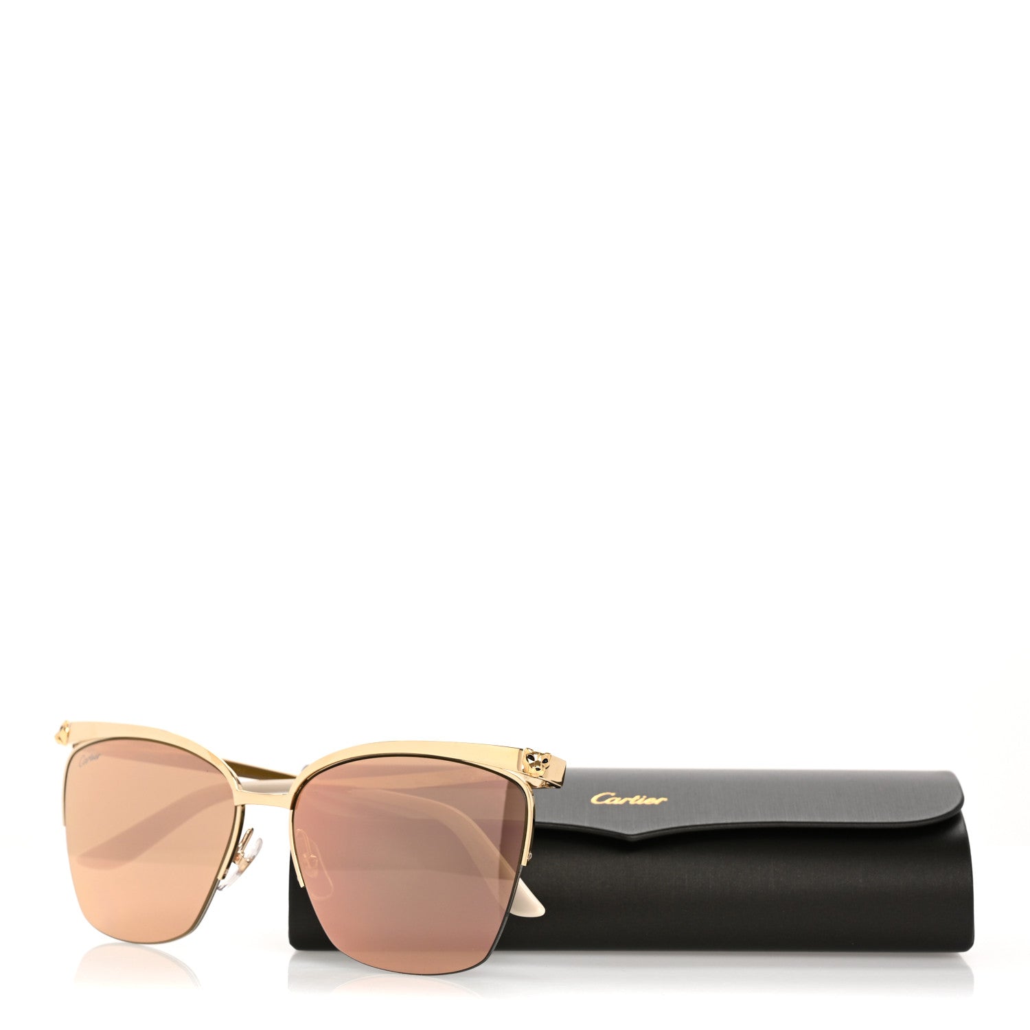 Cartier Panthere de Cartier Sunglasses CT0124S Gold 9 of 9