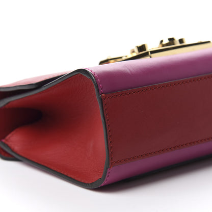 Gucci Calfskin Small Padlock Shoulder Bag New Rosette Hibiscus Red 6 of 10