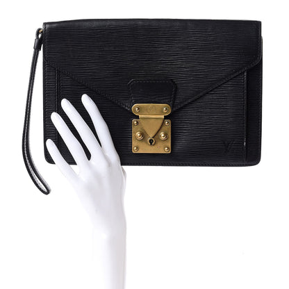 Louis Vuitton Epi Pochette Sellier Dragonne Clutch Black 11 of 11