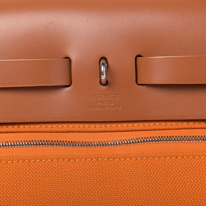 Hermes Vache Hunter Toile Herbag Zip 31 PM Orange 6 of 12