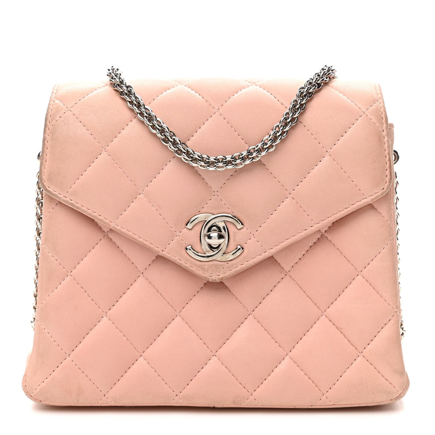 Lambskin Quilted Mini Flap Pink
