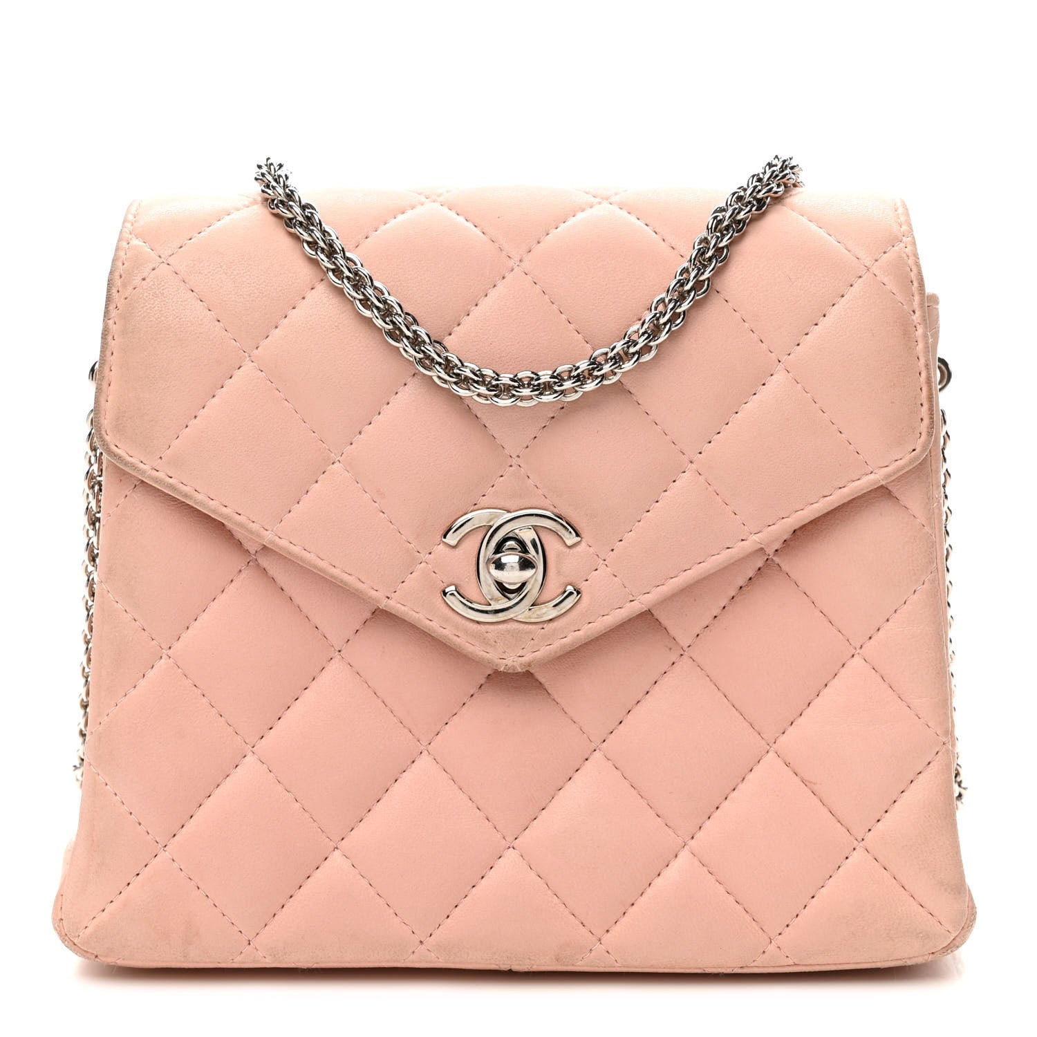 Chanel Lambskin Quilted Mini Flap Pink 1 of 15