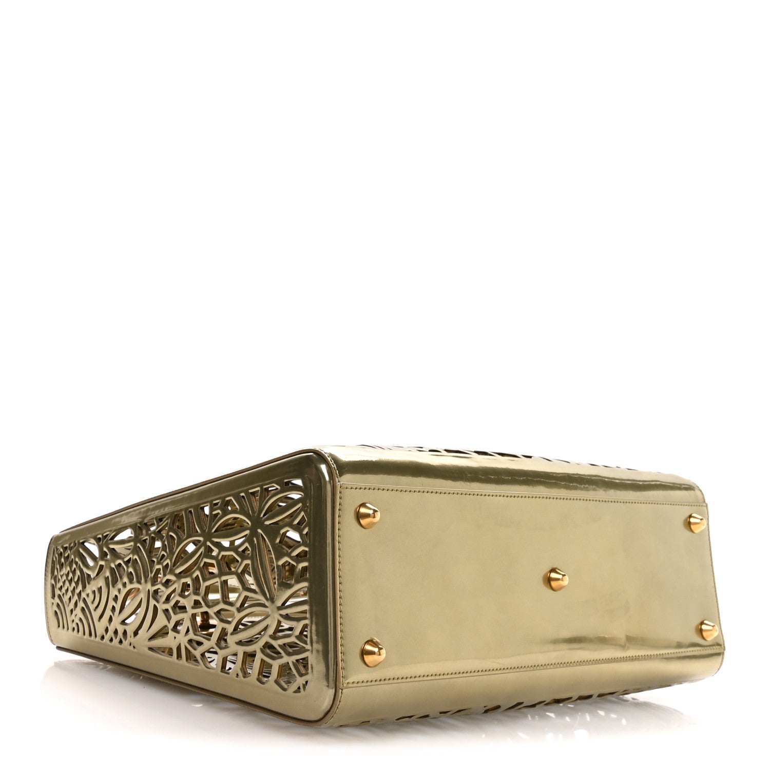 Christian Dior X DAVID WISEMAN Metallic Calfskin Laser Cut Large
