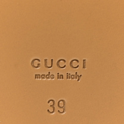 Gucci Canvas GG Monogram Womens Criss Cross Slide Sandals 39 Sahara Rubino Chardonnay 6 of 9