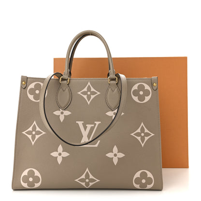 Louis Vuitton Empreinte Monogram Giant Onthego MM Tourterelle Creme 13 of 13