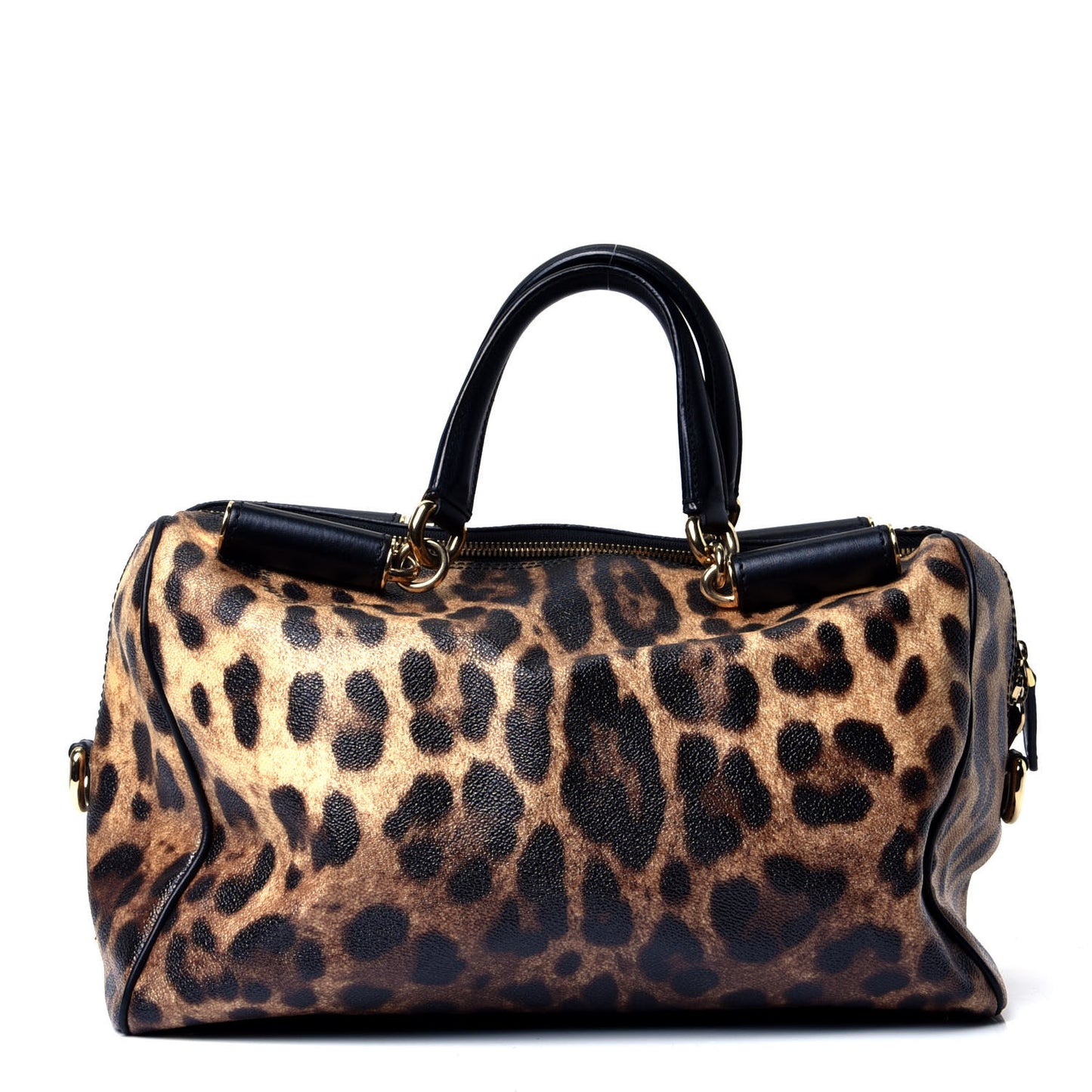 Dauphine Leopard Print Miss Sicily Boston Satchel