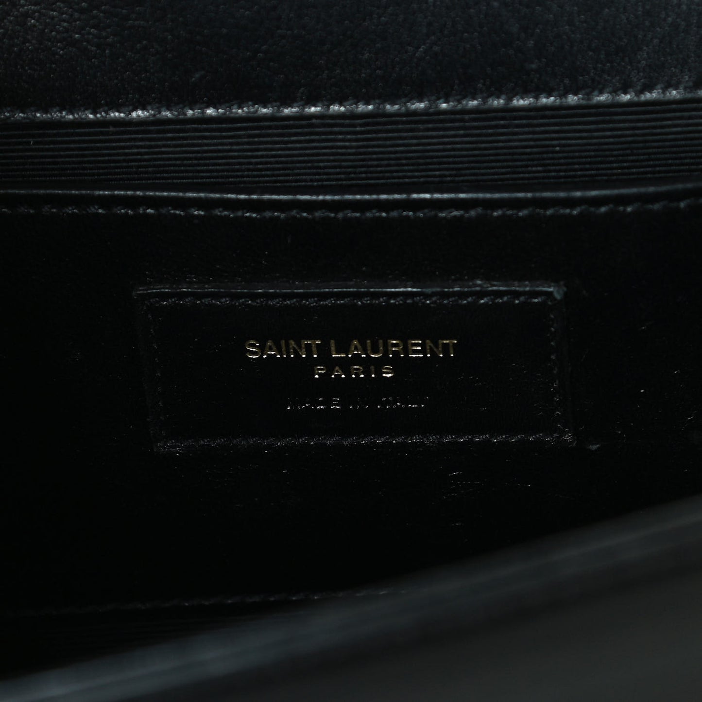 Smooth Calfskin Medium Braided Monogram Kate Satchel Black