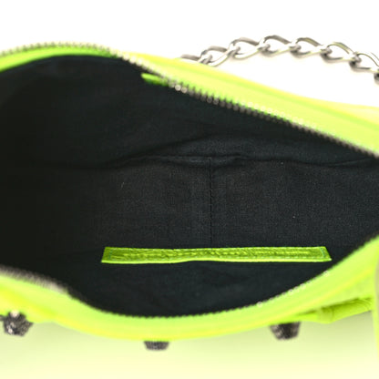 Balenciaga Agneau Arena Le Cagole Chain Shoulder Bag XS Fluo Yellow 6 of 11