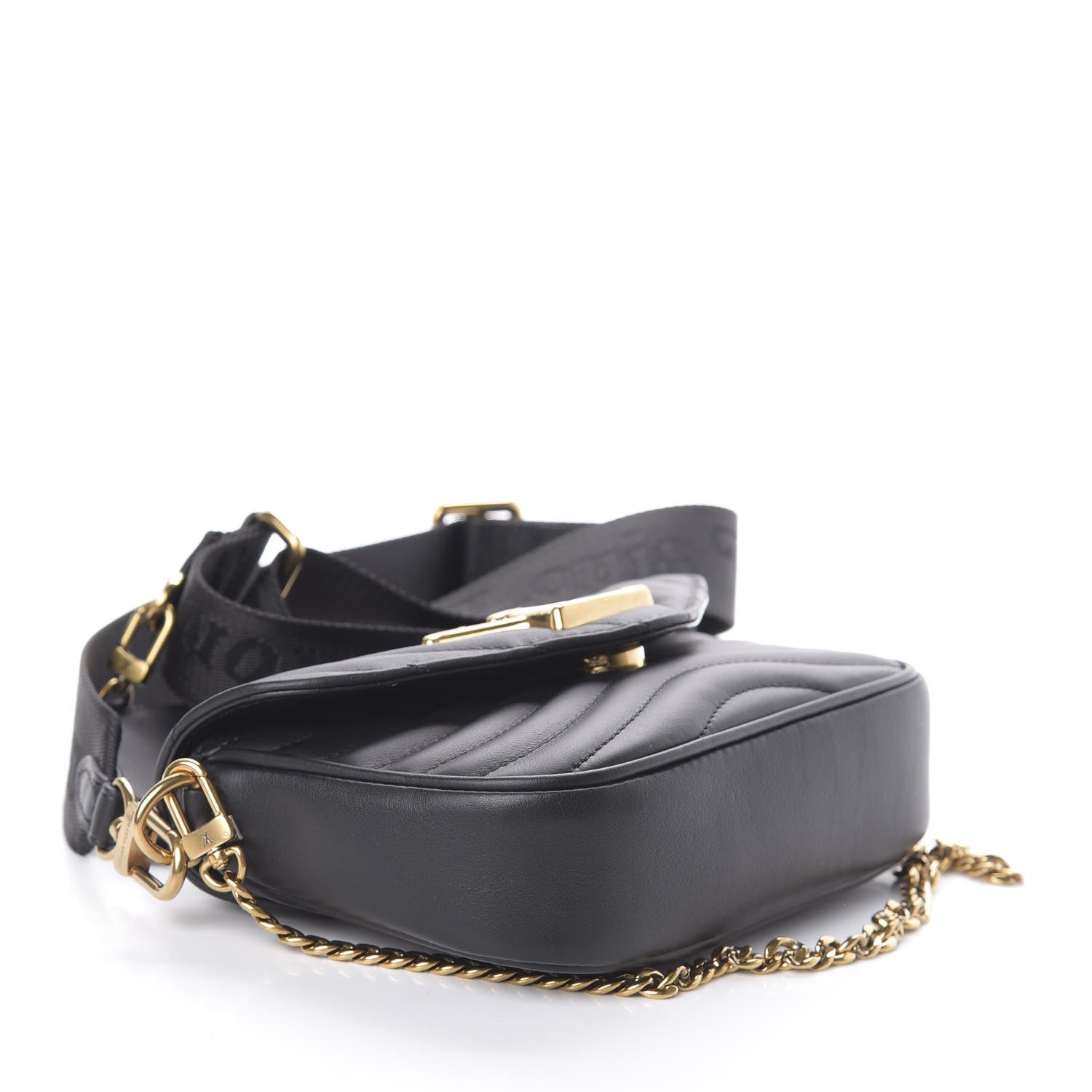 Louis Vuitton Calfskin New Wave Multi Pochette Black 4 of 9