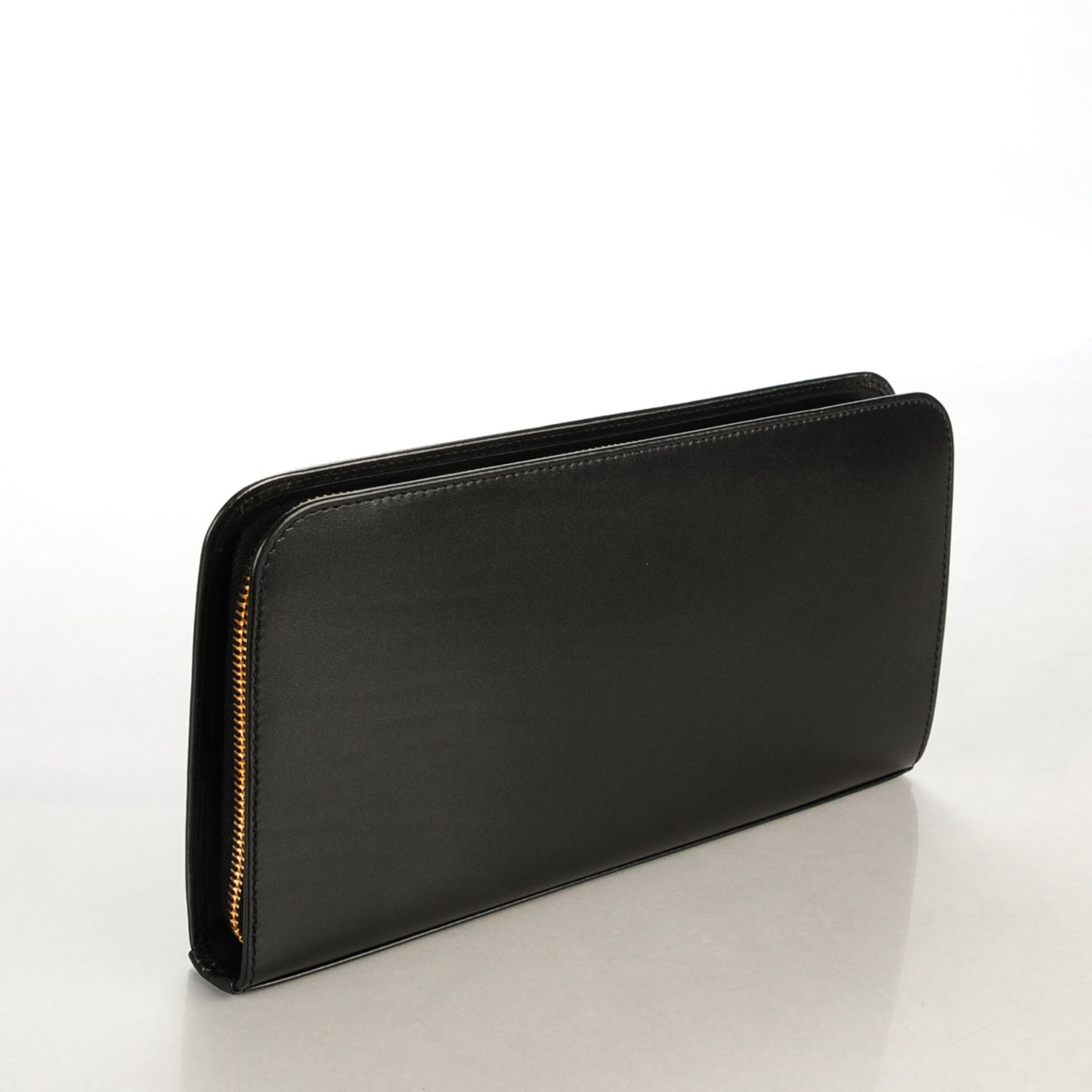 Calfskin Classic Zip Around Wallet Black