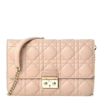 Christian Dior Lambskin Cannage Miss Dior Promenade Pouch Beige 1 of 22