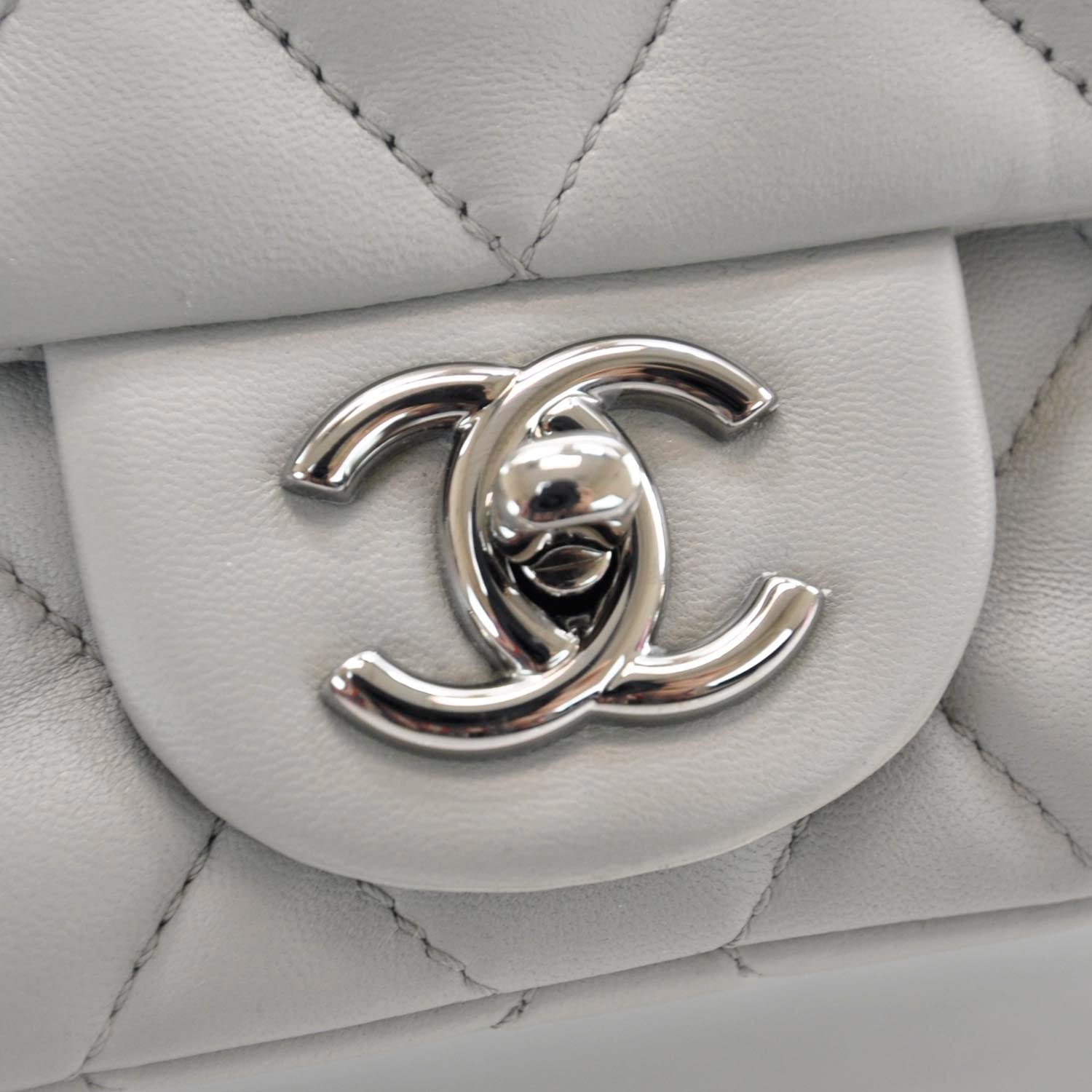 Chanel Lambskin Quilted 3 Flap Grey 7 of 13