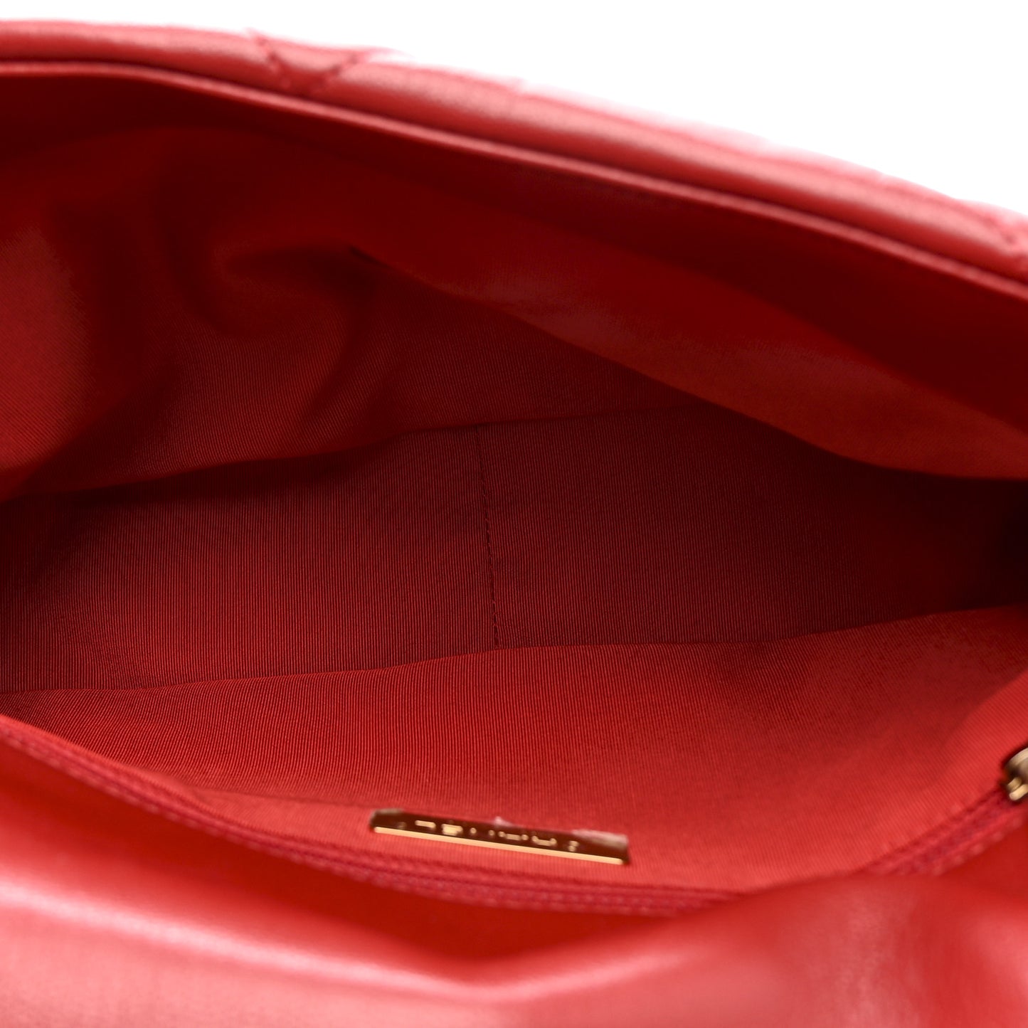 Goatskin Quilted Large Chanel 19 Flap Red