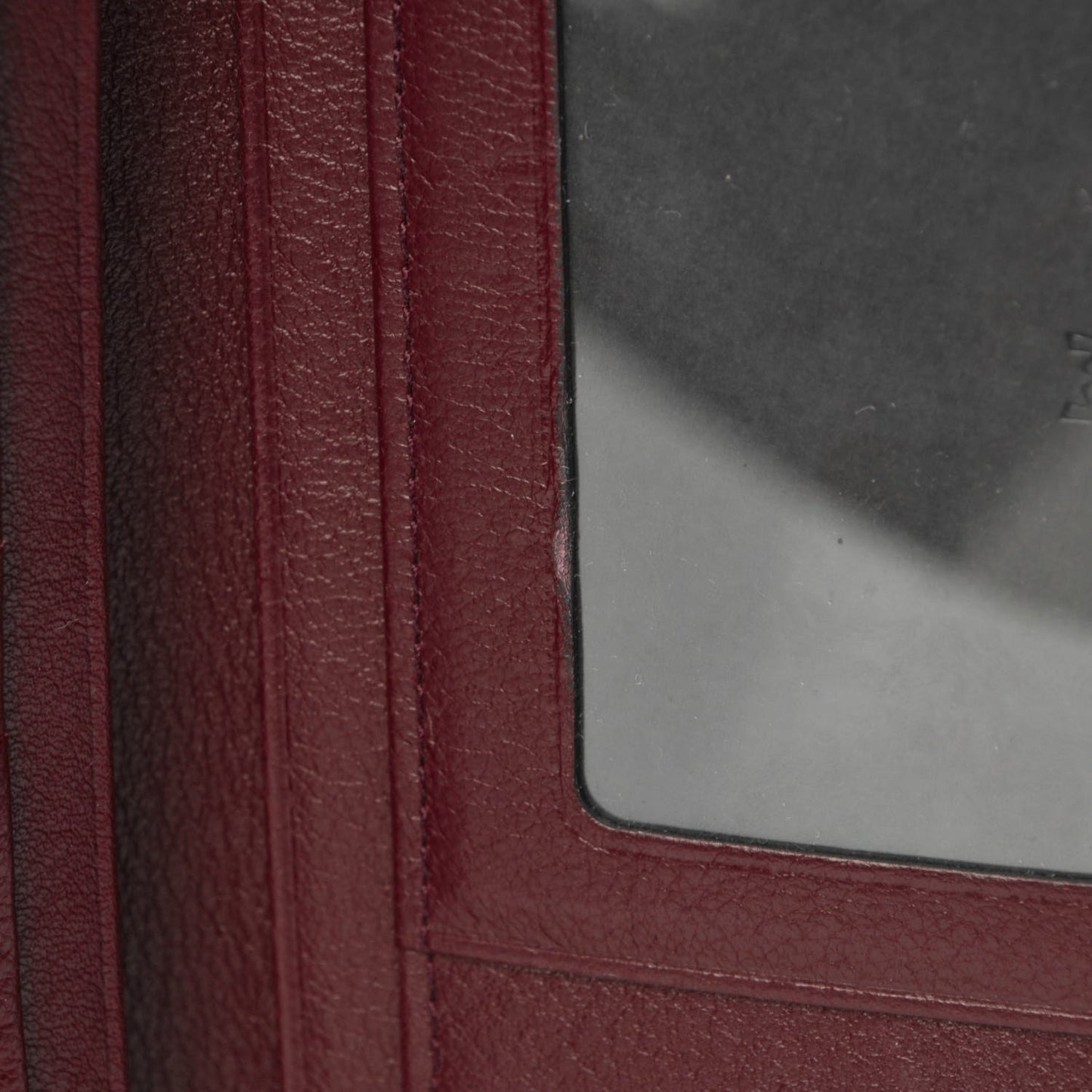 Calfskin Signature Monogram Klara Two Fold Wallet Rustic Brown