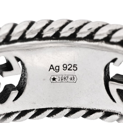 Gucci Sterling Silver Interlocking G Flower Ring 56 7.5 10 of 13