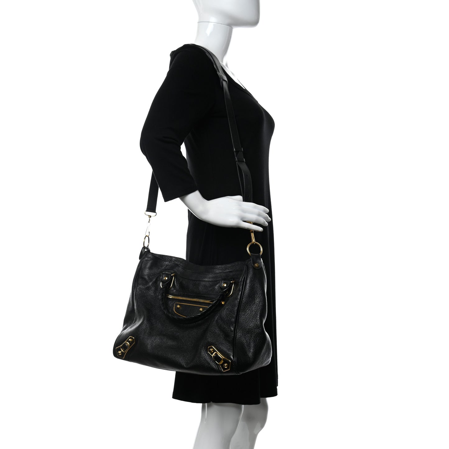 Chevre Gold Metallic Edge Hardware Velo Black