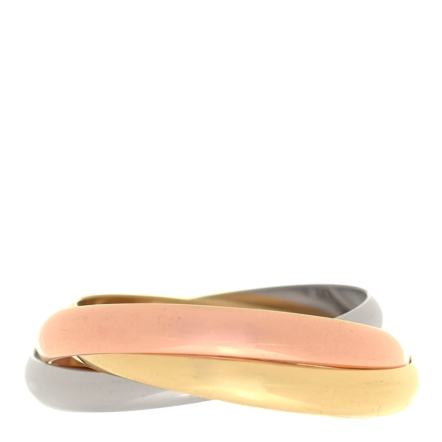 18K Pink Yellow White Gold Small Trinity Ring 57 8