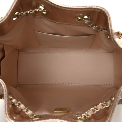Chanel Metallic Caviar Quilted Mini Chanel 25 Handbag Copper 5 of 11