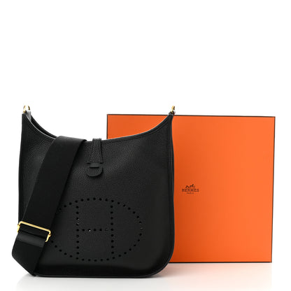 Hermes Taurillon Clemence Evelyne III PM Black 11 of 11