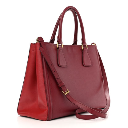 Prada Saffiano Lux Medium Tote Cerise 3 of 16