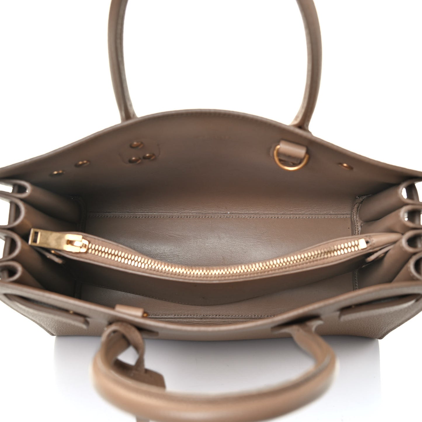 Grained Calfskin Baby Sac De Jour Taupe