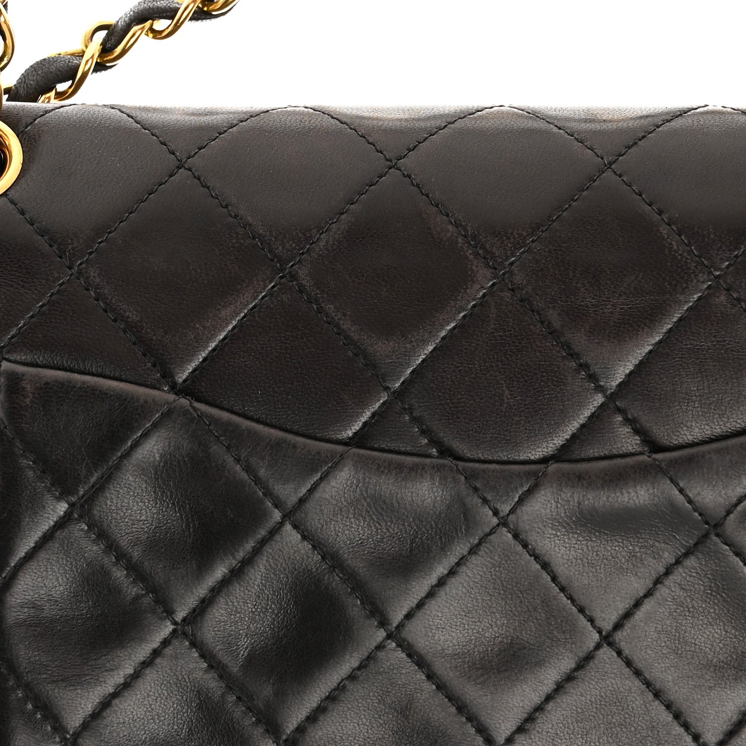 Chanel Lambskin Quilted Medium Double Flap Black 17 of 18