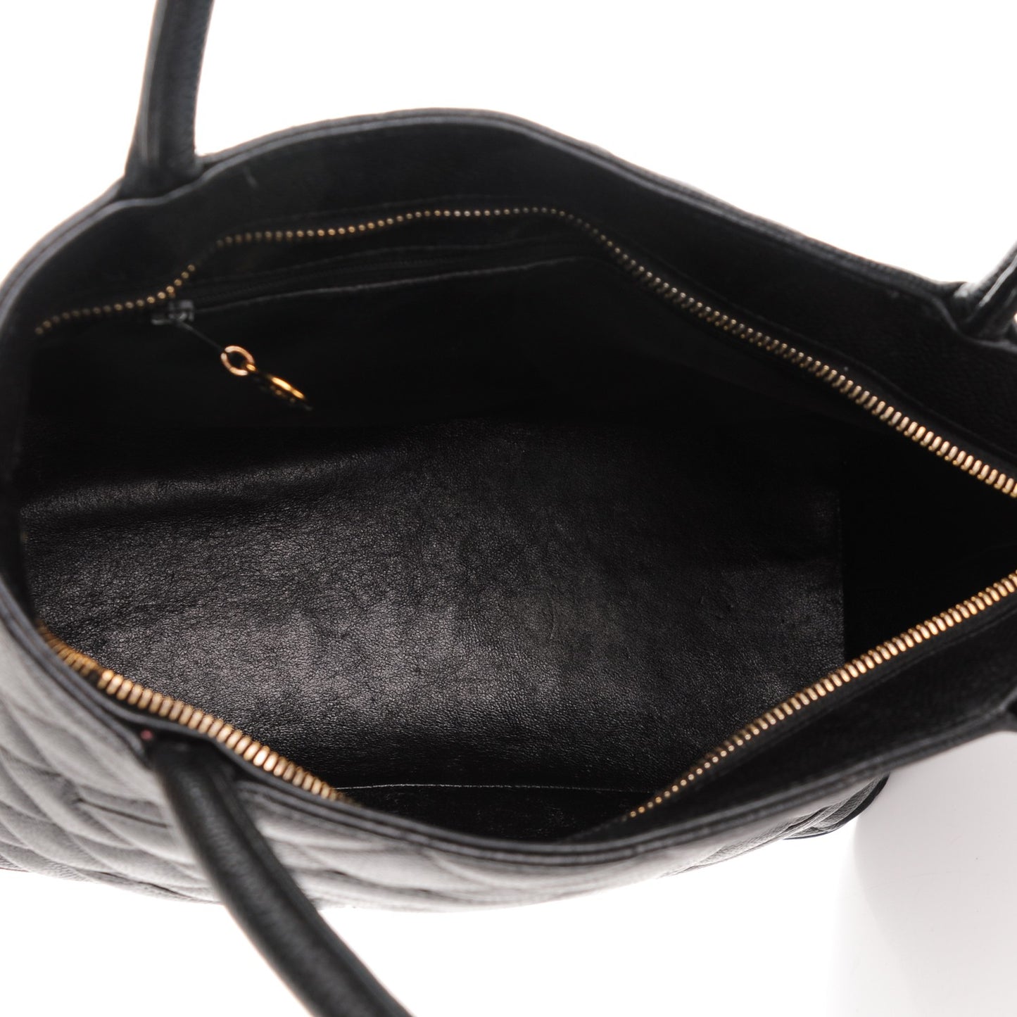 Caviar Quilted Medallion Tote Black