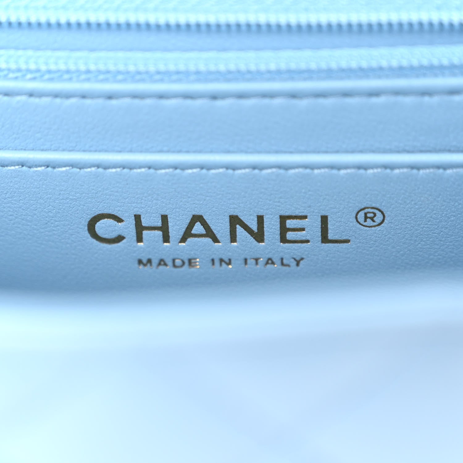 Chanel Lambskin Quilted Mini Rectangular Flap Light Blue 6 of 11