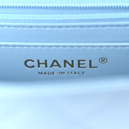 Chanel Lambskin Quilted Mini Rectangular Flap Light Blue 6 of 11