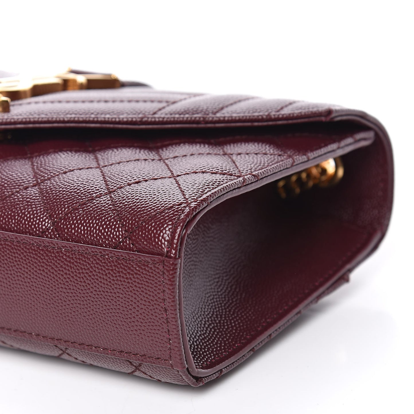 Grain De Poudre Tri-Quilt Monogram Small College Bag Burgundy