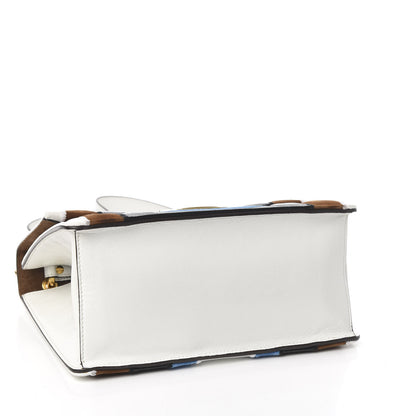 Fendi Agnello Old Shine Chamois F is Fendi Embossed Kan U Shoulder Bag White Nebula Multicolor 5 of 10