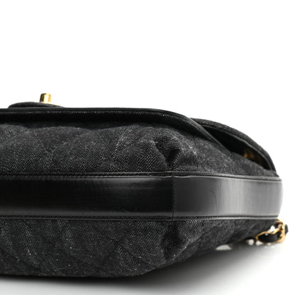 Chanel Denim Calfskin Quilted Small Flap Black 10 of 10