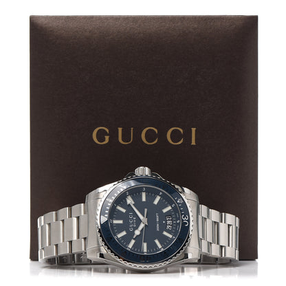 Gucci Stainless Steel 45mm Dive Quartz Watch Blue 7 of 7