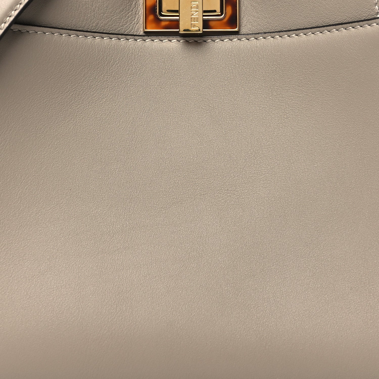 Fendi Vitello Seta Shiny Nappa Plexiglass Tortoise Mini Peekaboo Iconic Satchel Tortora 8 of 10