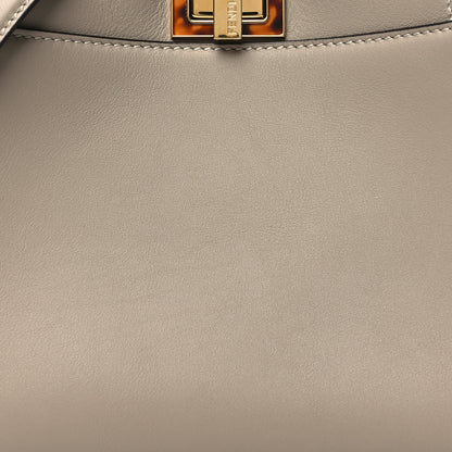 Fendi Vitello Seta Shiny Nappa Plexiglass Tortoise Mini Peekaboo Iconic Satchel Tortora 8 of 10