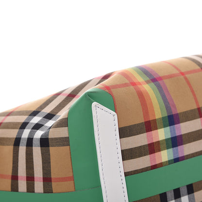 Burberry Vintage Rainbow Check Large The Giant Reversible Tote Antique Yellow 9 of 13