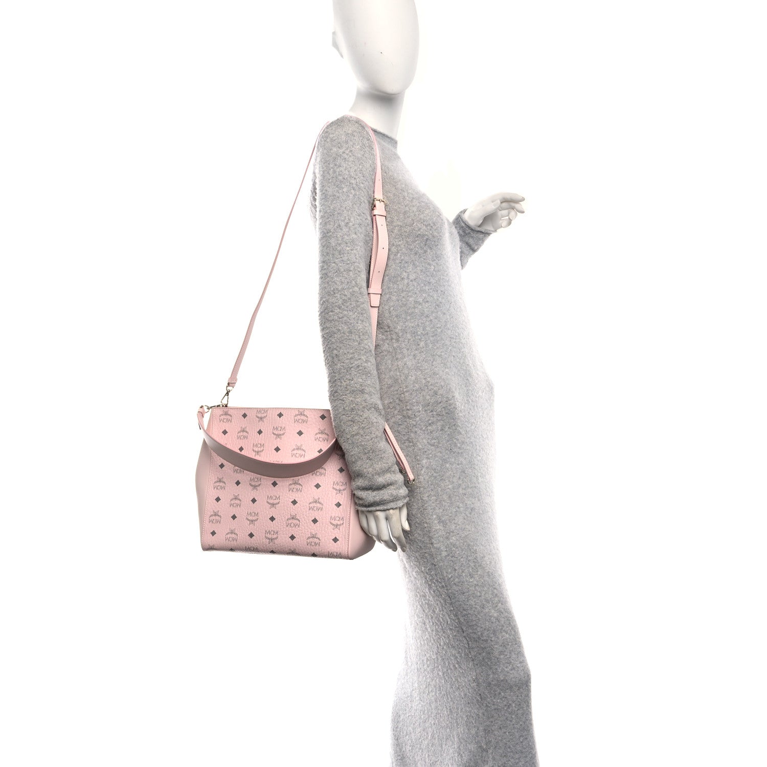 MCM Visetos Medium Aren Hobo Powder Pink 2 of 11