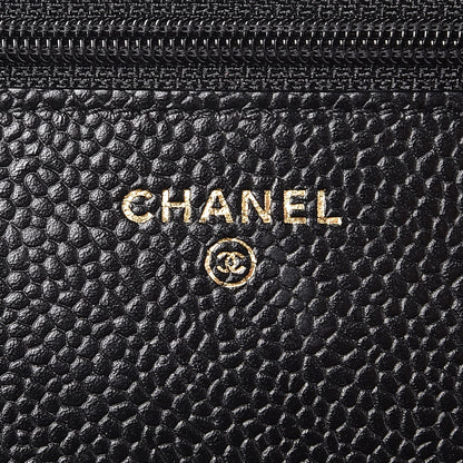 Chanel Caviar Quilted Wallet On Chain WOC Black 6 of 9