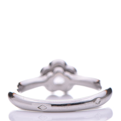 Chanel Platinum Diamond Camellia Solitaire Ring 44 3 4 of 6