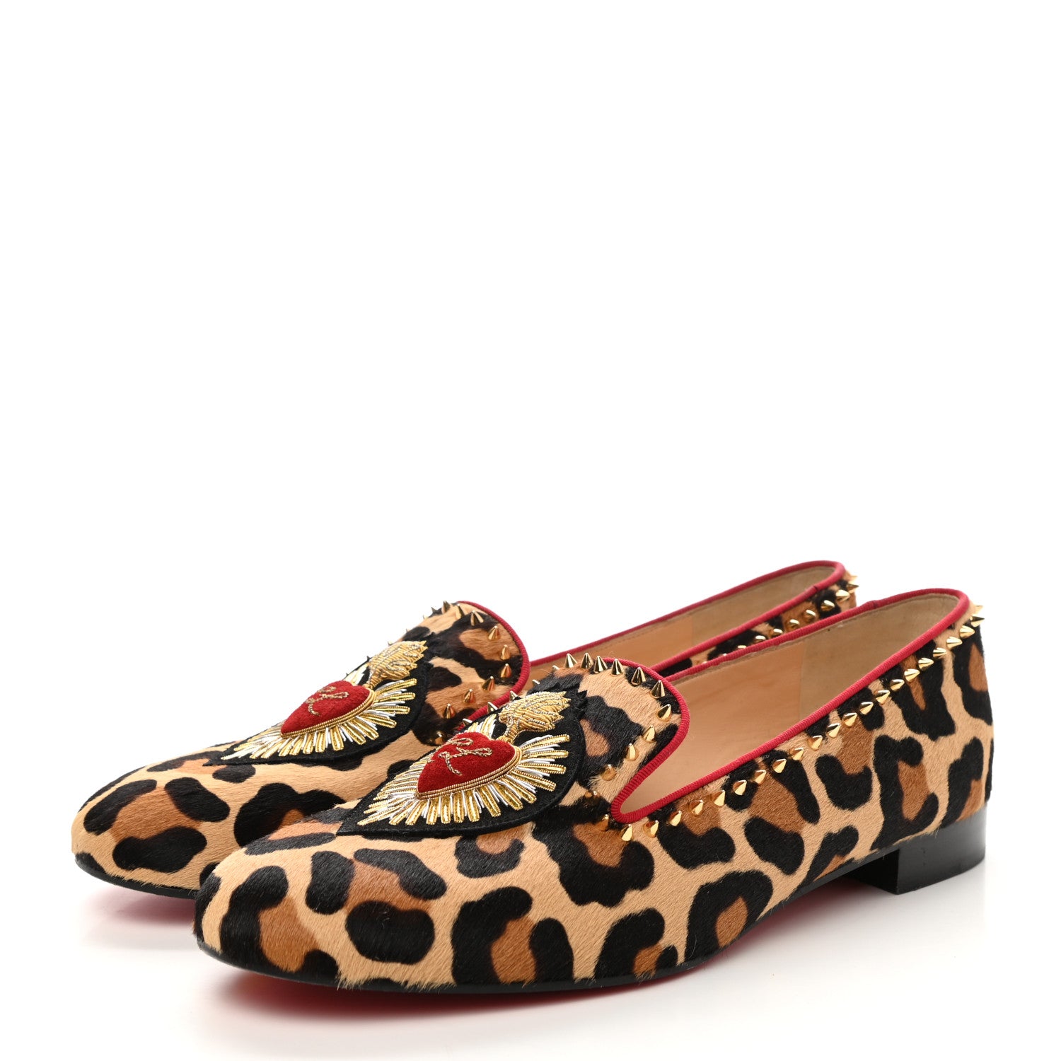 Christian Louboutin Pony Hair Safari Mi Corozon Loafers 41 Brown 3 of 11