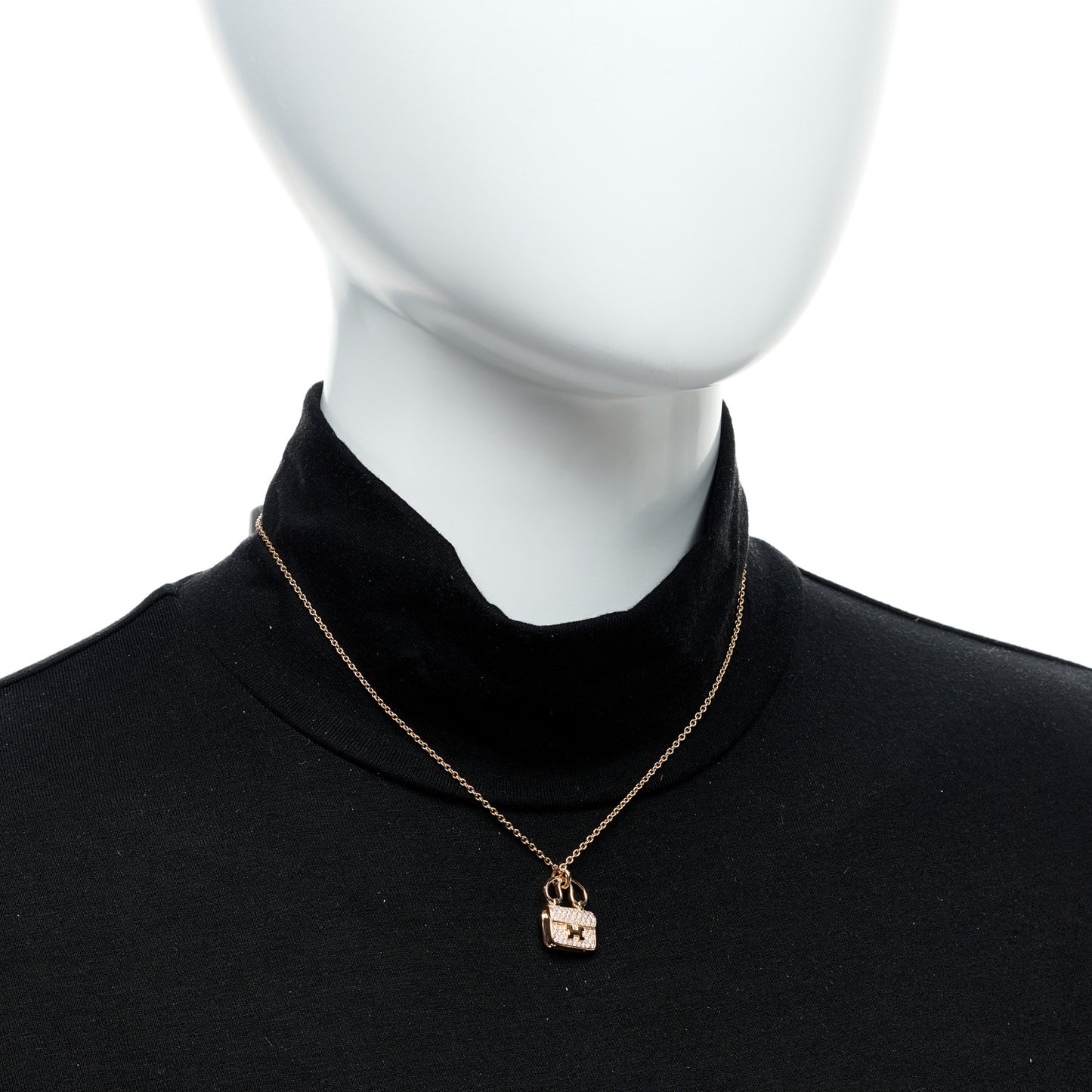 18K Rose Gold Diamond Constance Amulette Pendant Necklace