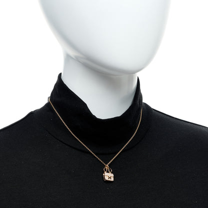 Hermes 18K Rose Gold Diamond Constance Amulette Pendant Necklace 2 of 6