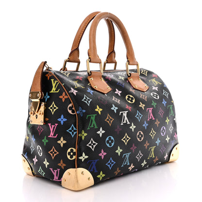 Louis Vuitton Monogram Multicolor Speedy 30 Black 3 of 17