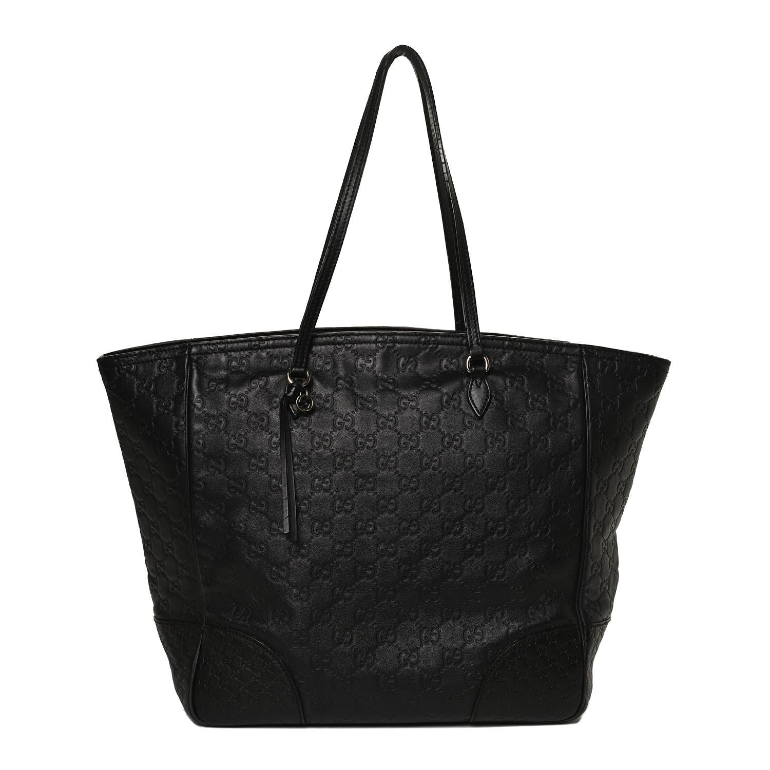 Gucci Guccissima Medium Bree Zippered Tote Black 1 of 14