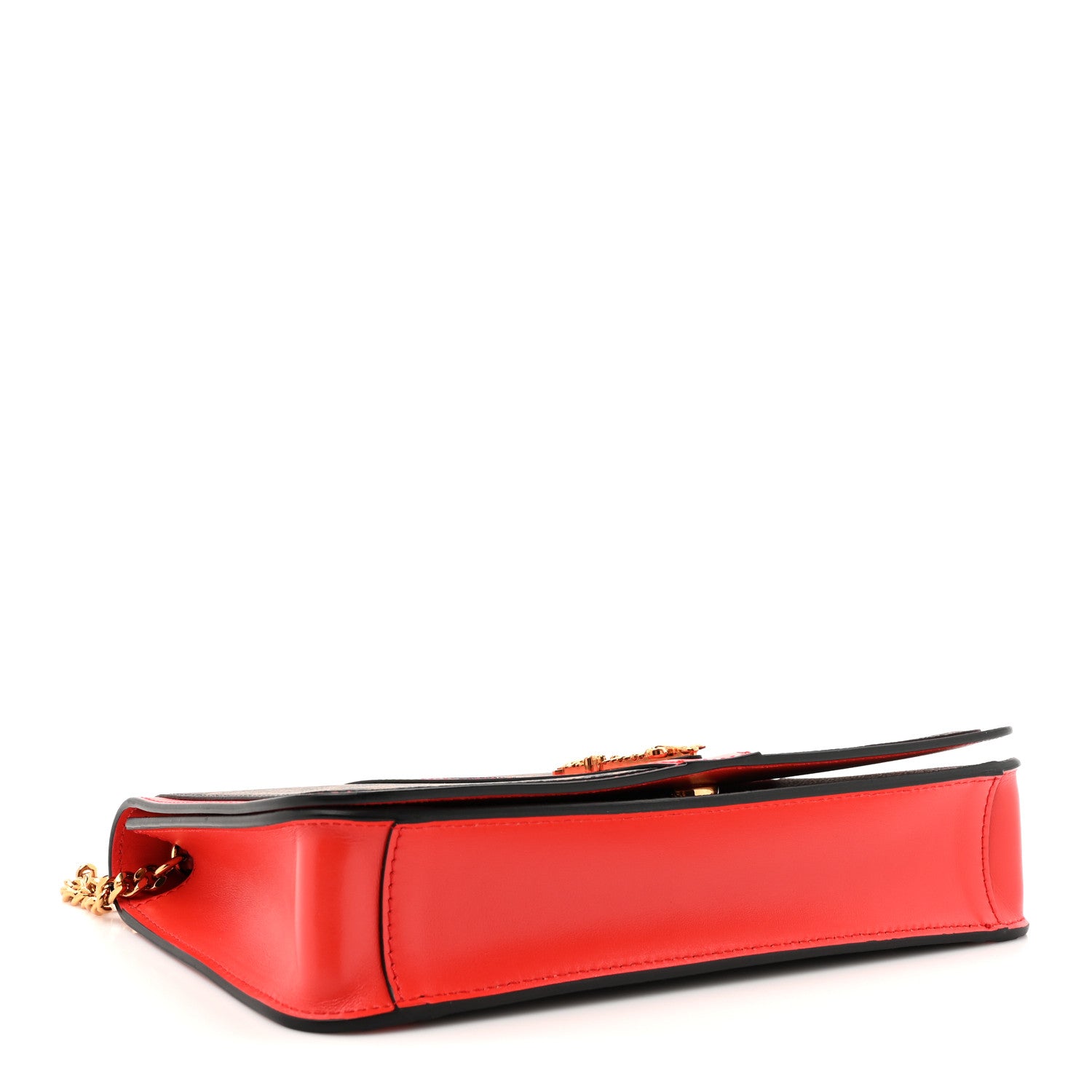 Versace Coated Canvas Virtus La Greca Signature Shoulder Bag Red 4 of 10