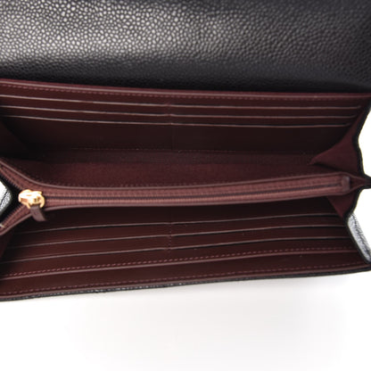 Chanel Caviar Quilted Large Gusset Flap Wallet Black 5 of 9