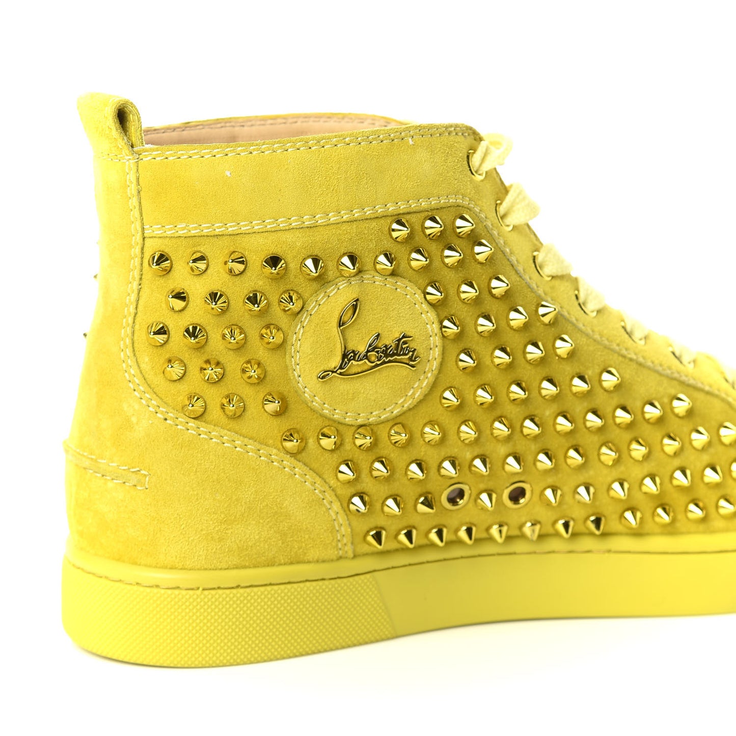 CHRISTIAN LOUBOUTIN Veau Velours Mens Louis Orlato Flat Spikes Sneakers 41.5 Cubiste