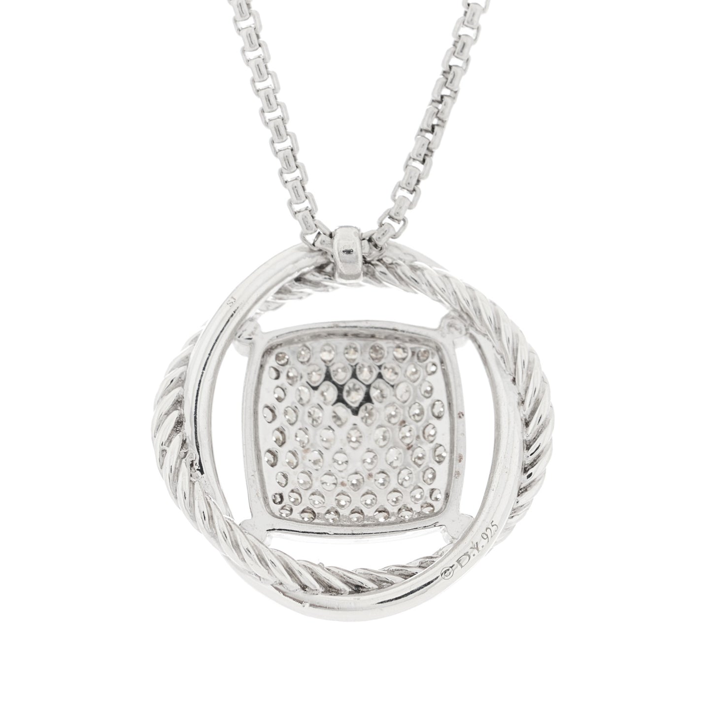Sterling Silver Diamond 25mm Infinity Pendant Necklace
