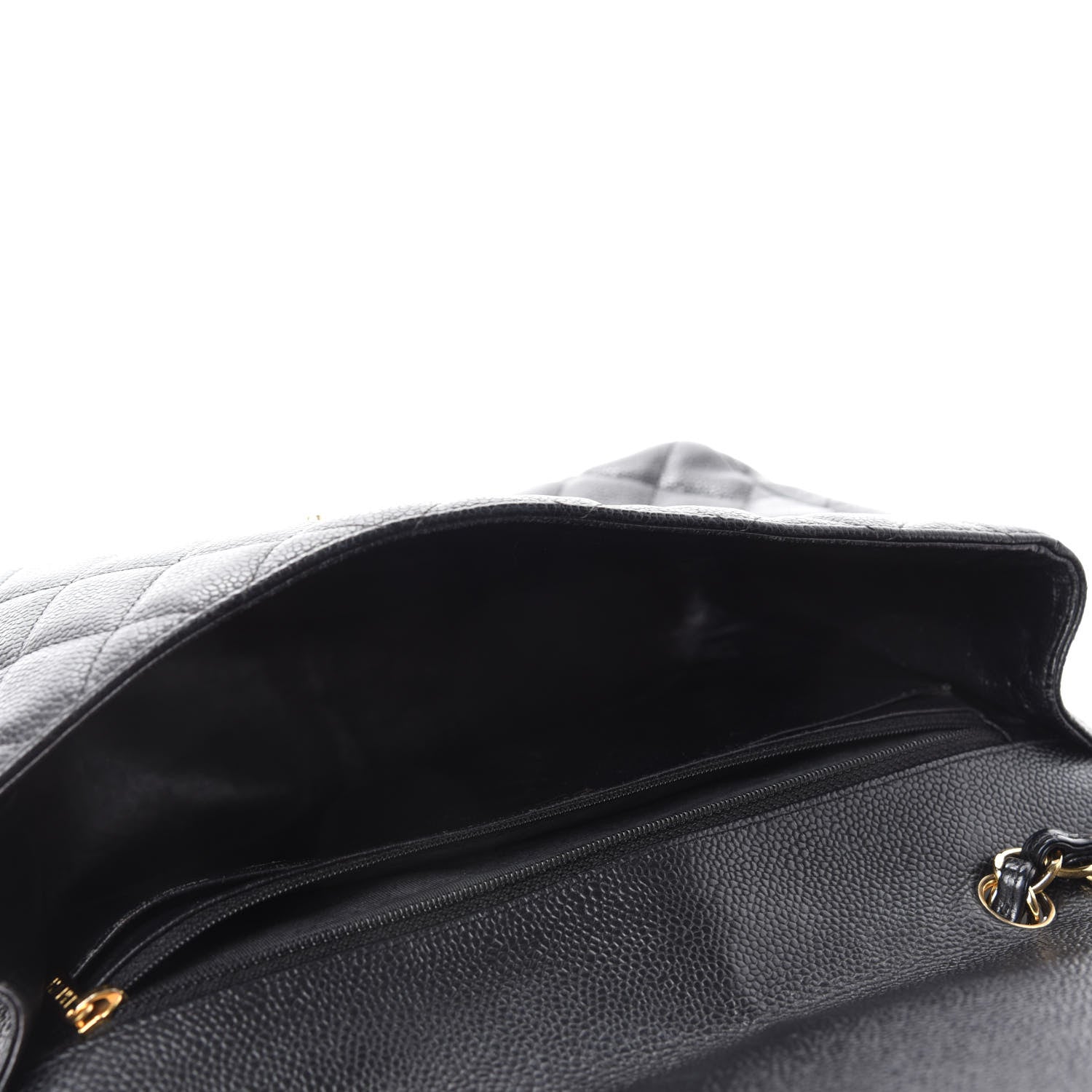 Chanel Caviar Quilted Jumbo Single Flap Black 5 of 14